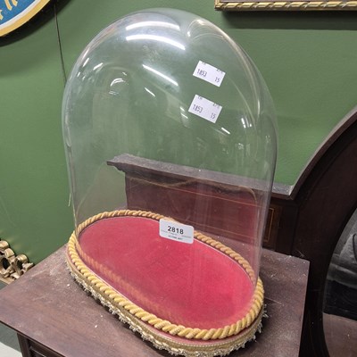 Lot 2818 - A glass display dome. h - 40cm, w -30cm, d - 20cm
