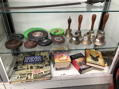 Lot 220 - A quantity of vintage handbells and various...
