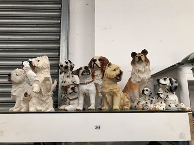 Lot 241 - A large collection of various dog figurines.