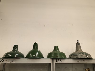 Lot 248 - Four industrial lightshades.