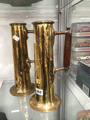 Lot 257 - Two late 19th-century brass steam ship...