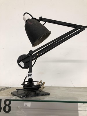 Lot 261 - A vintage angle-poise lamp.