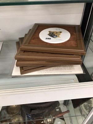 Lot 286 - A group of five leather-framed Boehm bone...