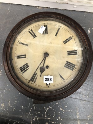 Lot 288 - A Victorian wall clock.