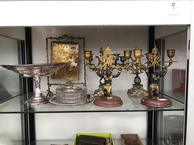 Lot 291 - A pair of 19th-century gilt-bronze candelabra...