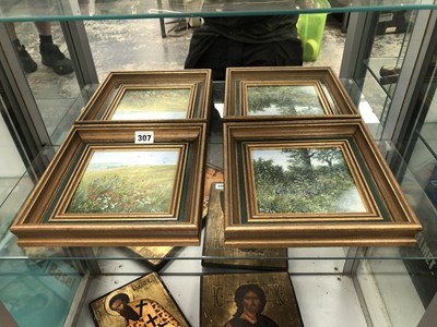 Lot 307 - A pair of oil on board landscapes signed P. Jay.