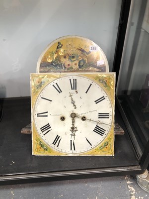 Lot 361 - A long case clock dial and movement only, the...