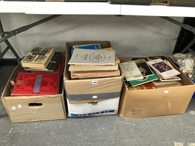 Lot 370 - Three boxes of various books.