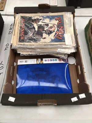Lot 407 - A collection of Punch magazines and a Colin...