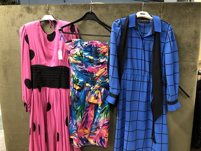 Lot 157 - A multi-coloured Terence Nolder dress size 10,...