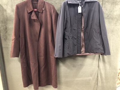 Lot 158 - A brown Max Mara Studio size 8 long coat and a...