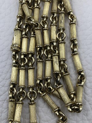 Lot 1 - A vintage French fancy link neck chain. The...