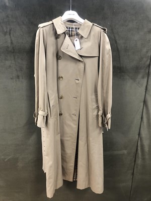 Lot 176 - A lady's Burberry camel colour long trench...