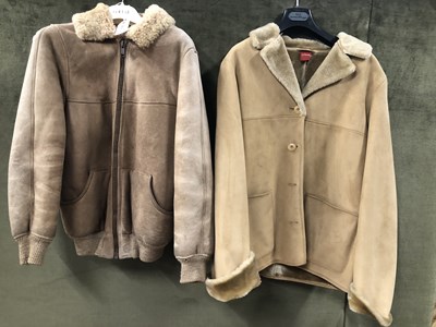 Lot 187 - A vintage Morlands lamb skin coat, together...