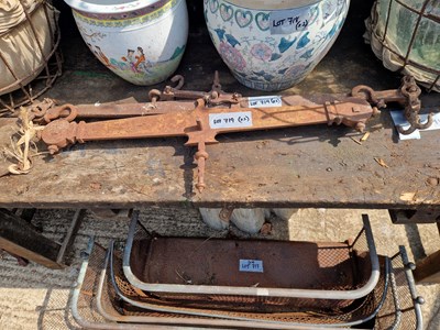 Lot 719 - Two antique beam balances.
