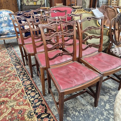 Lot 937 - A set of eight antique Georgian style mahogany...