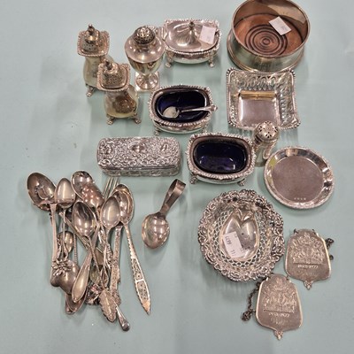 Lot 79 - Hallmarked silver- Cruets, pierced small...