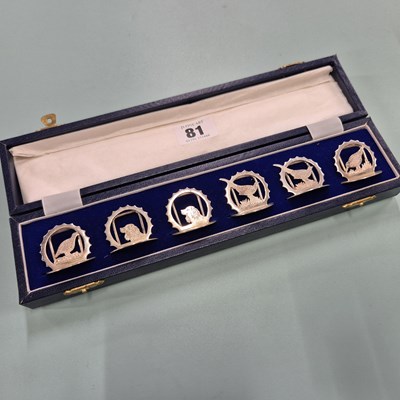 Lot 81 - A hallmarked silver cased set of six...