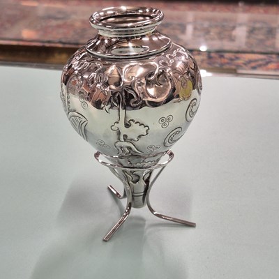 Lot 82 - Ilias Lalaounis. Greek silver vessel and stand...