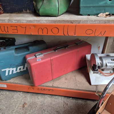 Lot 763 - A bench grinder, a resuscitation machine etc.