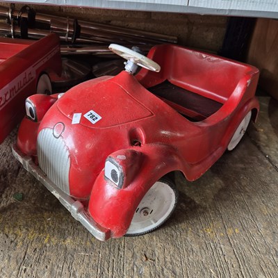 Lot 782 - A Vintage Tri-Ang "Chubby" plastic pedal car.
