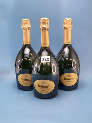Lot 322 - Three bottles Champagne Ruinart Brut 75cl