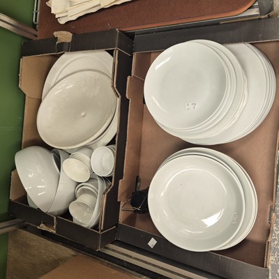 Lot 137 - A collection of white tableware.