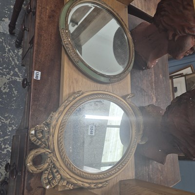 Lot 1248 - Two small wall mirrors