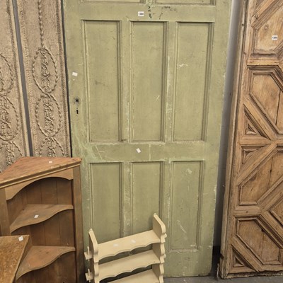 Lot 1364 - An antique green painted door