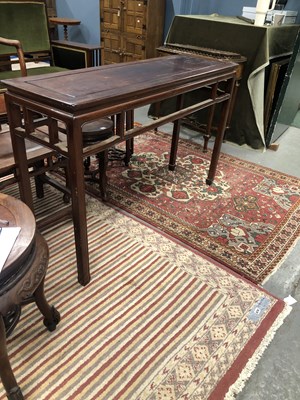 Lot 126 - A Chinese hardwood console table 137 x 41 x 87 cm