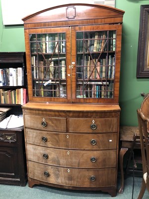 Lot 30 - A 19th century mahogany glazed display cabinet...