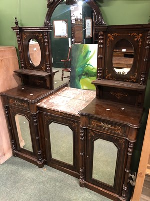 Lot 46 - A late Victorian marquetry mahogany...