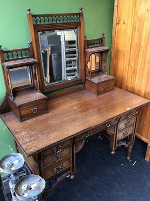 Lot 59 - A late Victorian mahogany mirror backed...
