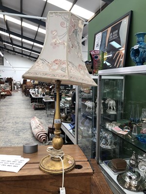 Lot 1234 - A gilt table lamp