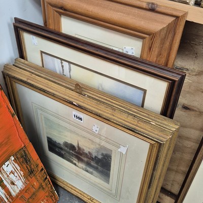 Lot 1506 - A group of decorative prints and paintings.