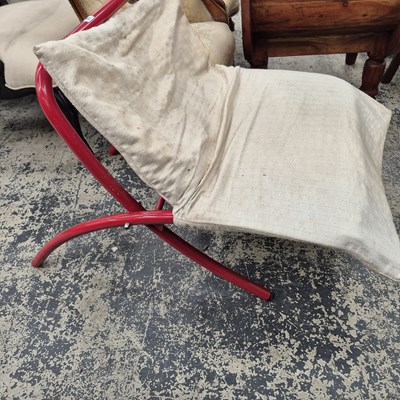Lot 91 - A retro folding chair.