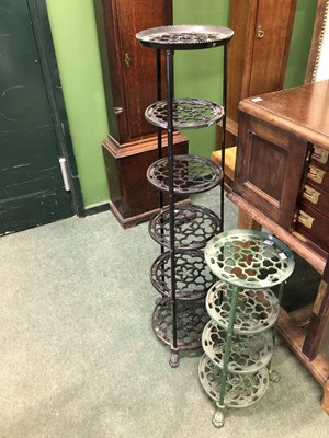 Lot 86 - Two cast iron plant stands