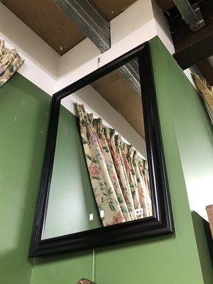 Lot 86a - A black framed mirror
