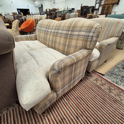Lot 153 - Two similar Howard-style deep-seated sofas....