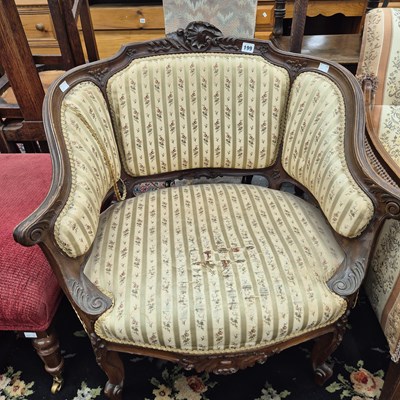 Lot 199 - An antique french show frame salon tub...