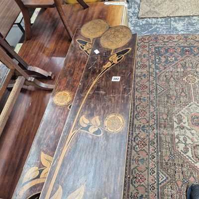 Lot 382 - An Art Nouveau penwork folding screen