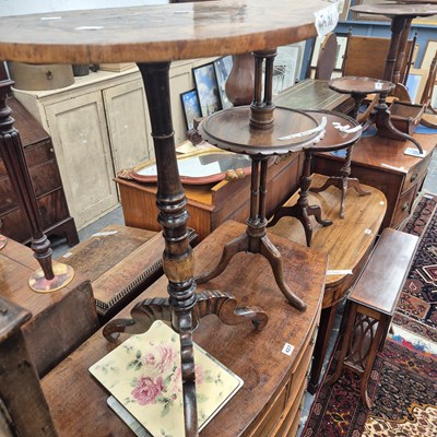 Lot 426 - Four various tripod wine tables and stands