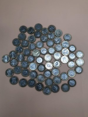 Lot 487 - 65 £2 coins to include the Olympics 2008,...