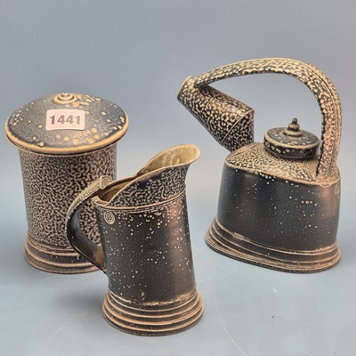 Lot 1441 - Wally Keeler: a studio pottery blue glazed...