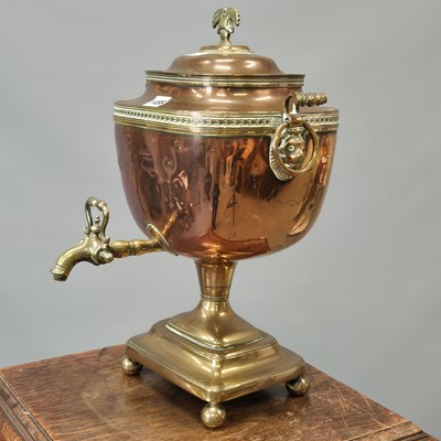 Lot 1486 - A 19th century copper samovar together with a...
