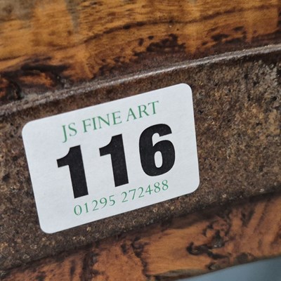 Lot 78 - An antique hardwood colonial chest with...
