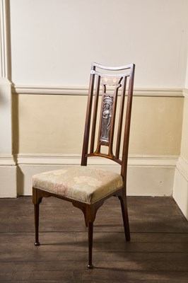 Lot 92 - An English Edwardian inlaid mahogany arts and...