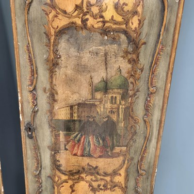 Lot 72 - Three antique-shaped panels decorated to match...