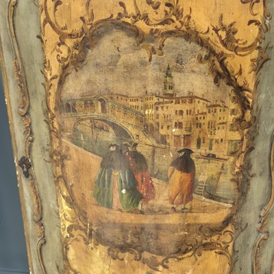 Lot 72 - Three antique-shaped panels decorated to match...