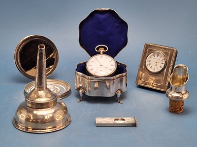 Lot 779 - A George III silver wine funnel, 58 Gms, a...